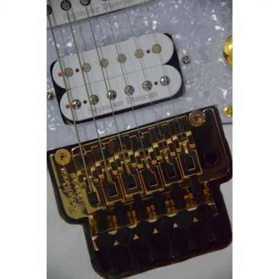 Custom Axis Steve Double Neck Alphine White Jem 6 and 12 String Floyd Rose Tremolo Guitar Fretless - Image 9