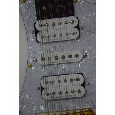 Custom Axis Steve Double Neck Alphine White Jem 6 and 12 String Floyd Rose Tremolo Guitar Fretless - Image 10