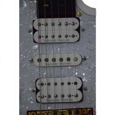 Custom Axis Steve Double Neck Alphine White Jem 6 and 12 String Floyd Rose Tremolo Guitar Fretless - Image 11