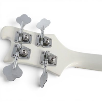 Custom Nova 4003 White 4 String Bass Black Pickguard - Image 5