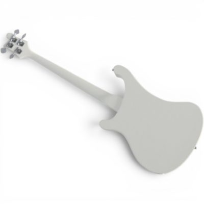 Custom Nova 4003 White 4 String Bass Black Pickguard - Image 6