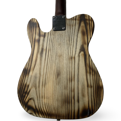 Custom Regent Barrel Top Jack Daniels Sandblasted Natural Oak Electric Guitar - Image 6