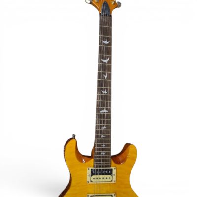 Custom Monarch Santana Yellow Quilted Maple Top Electric Guitar - Image 4