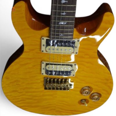 Custom Monarch Santana Yellow Quilted Maple Top Electric Guitar - Image 8
