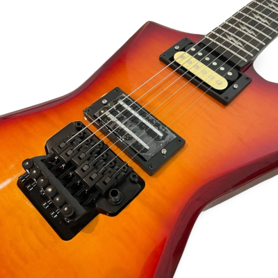 Custom Aurelius Stealth Flying V Floyd Rose Tremolo Dimebag 2 Tone Cherry Sunburst Guitar - Image 4