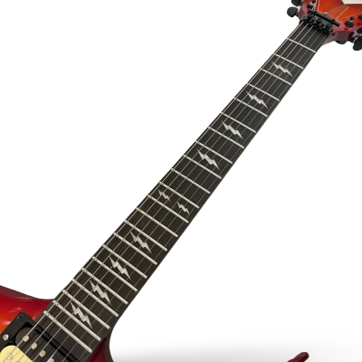 Custom Aurelius Stealth Flying V Floyd Rose Tremolo Dimebag 2 Tone Cherry Sunburst Guitar - Image 6