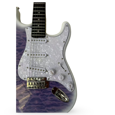 Custom Regent MIJ Hybrid Jimi Purple Burst Quilted Maple Guitar - Image 5