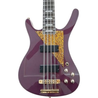 Custom Pyrite MI 5 Purple Finish Momo 8 String Bass 34 Inch Scale