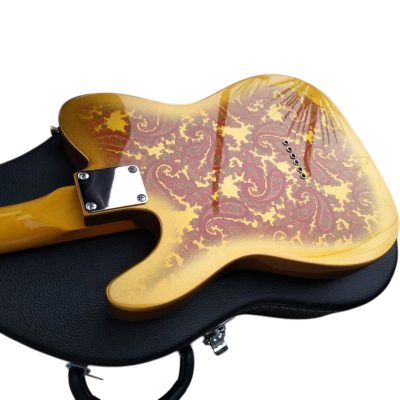 Custom Regent Gold Paisley Maple Fretboard Transparent Pickguard Electric Guitar - Image 5