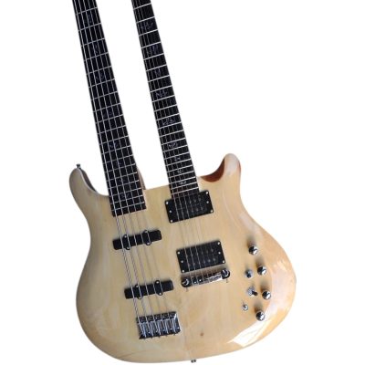 Custom Monarch 6 String Guitar 5 String Bass Natural Gloss Double Neck - Image 4