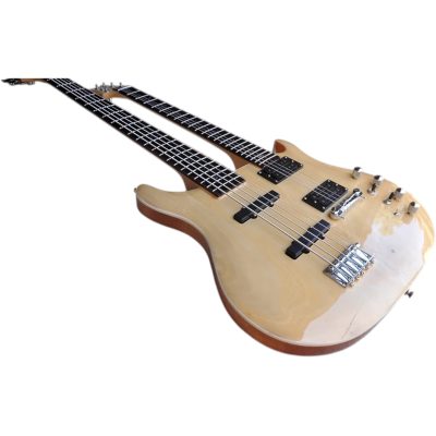 Custom Monarch 6 String Guitar 5 String Bass Natural Gloss Double Neck - Image 8