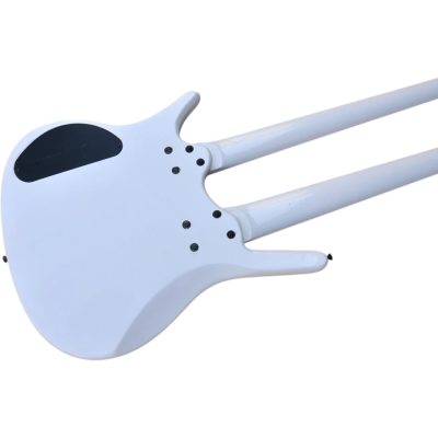 Custom Axis Double Neck Hybrid Sound Gear White 5 String And 4 String Bass - Image 6