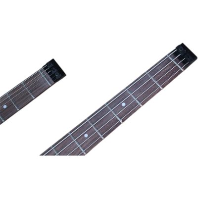 Custom Diplomat Yellow Flamed Maple Top Double Neck Headless 4 String Bass Neck 6 String Guitar Neck - Image 5
