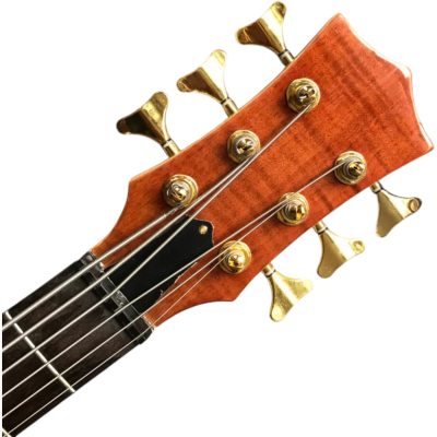 Custom Cylinder Series  Mark King Flamed Maple Top Translucent Win Red 6 String Bass - Image 7