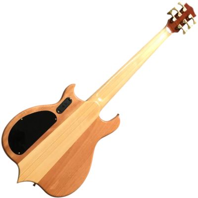 Custom Cylinder Series  Mark King Flamed Maple Top Translucent Win Red 6 String Bass - Image 4