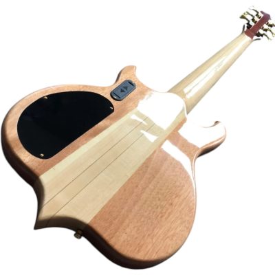 Custom Cylinder Series  Mark King Flamed Maple Top Translucent Win Red 6 String Bass - Image 5