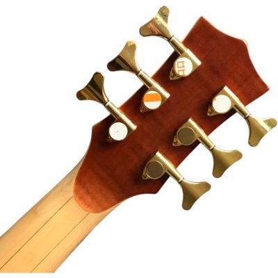 Custom Cylinder Series  Mark King Flamed Maple Top Translucent Win Red 6 String Bass - Image 3