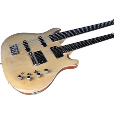 Custom Monarch 6 String Guitar 5 String Bass Natural Gloss Double Neck - Image 6