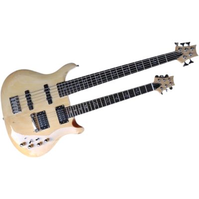 Custom Monarch 6 String Guitar 5 String Bass Natural Gloss Double Neck - Image 9