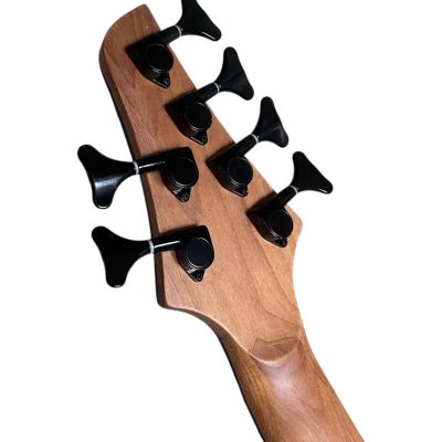 Custom Ironroot Purple Burst Droc Poplar Burl Top Veneer Multi Scale Fanned Frets 6 String Bass - Image 5