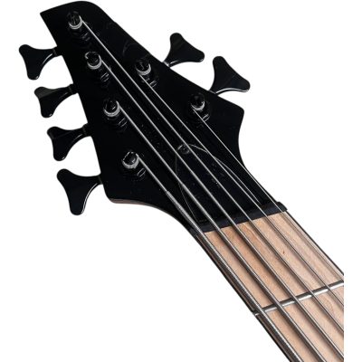 Custom Ironroot Purple Burst Droc Poplar Burl Top Veneer Multi Scale Fanned Frets 6 String Bass - Image 6
