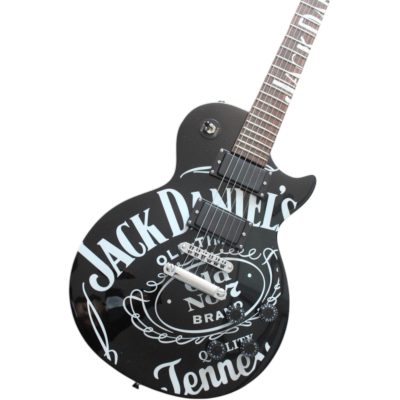Custom Forge Jack Daniels Electric Vintage Black White Electric Guitar
