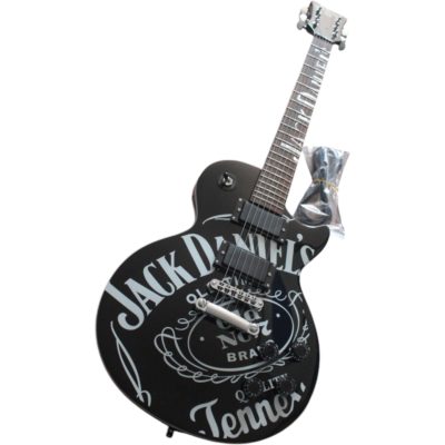 Custom Forge Jack Daniels Electric Vintage Black White Electric Guitar - Image 3