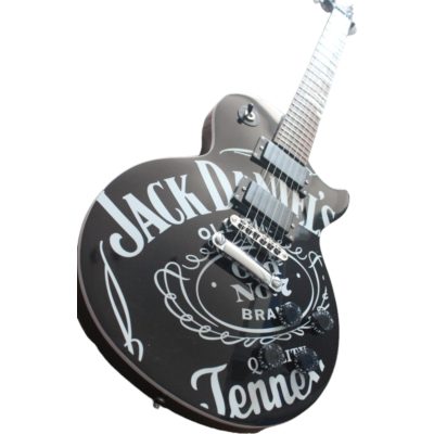 Custom Forge Jack Daniels Electric Vintage Black White Electric Guitar - Image 6