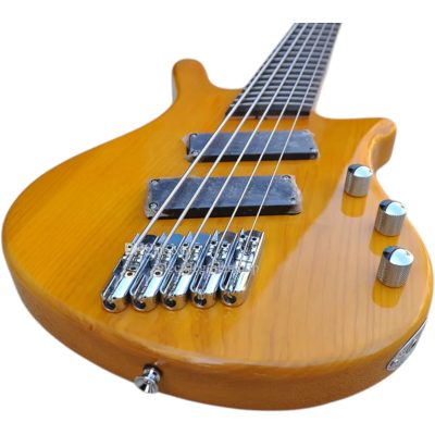 Custom Pulse Bubinga Wood Ryan Thumb Natural Finish Bass 5 String Multi Scale Fanned Frets - Image 9