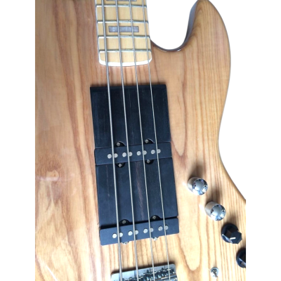 Custom Regent Natural Finish Marcus Miller 5 String Jazz Bass Ebony Finger Ramp - Image 5