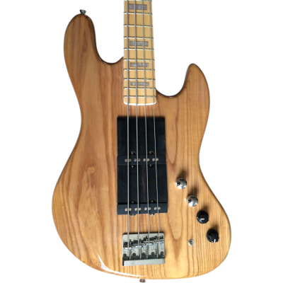 Custom Regent Natural Finish Marcus Miller 5 String Jazz Bass Ebony Finger Ramp