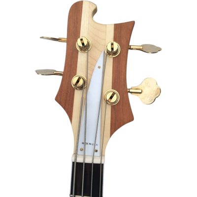 Custom Nova Lemmy Kilmister 4004 Natural Hand Carved Oak Leaf 4 String Bass - Image 3