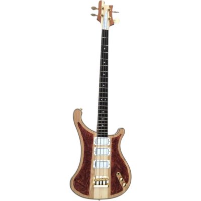 Custom Nova Lemmy Kilmister 4004 Natural Hand Carved Oak Leaf 4 String Bass - Image 6