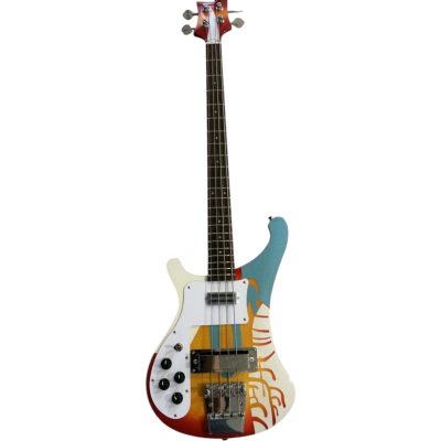 Custom Nova 4003 Psychedelic Paul McCartney Cherry Fireglo 4 String Bass Left Handed - Image 3