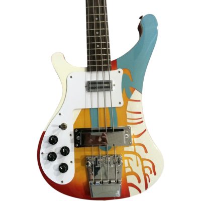 Custom Nova 4003 Psychedelic Paul McCartney Cherry Fireglo 4 String Bass Left Handed