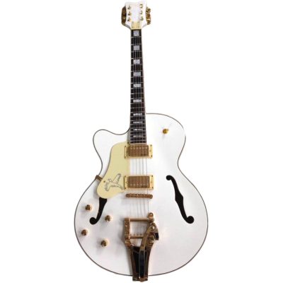 Custom Sovereign 6120 Falcon White Finish Jazz Guitar Left Handed Bigsby Tremolo - Image 2