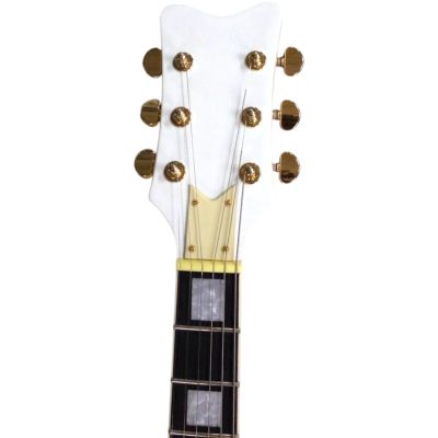 Custom Sovereign 6120 Falcon White Finish Jazz Guitar Left Handed Bigsby Tremolo - Image 4