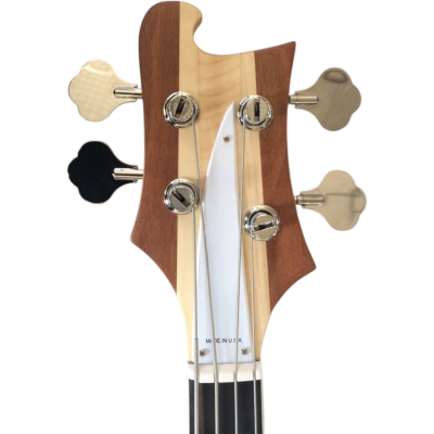 Custom Nova Lemmy Kilmister 4004 Alder Wood Natural Hand Carved Oak Leaf 4 String Bass - Image 5