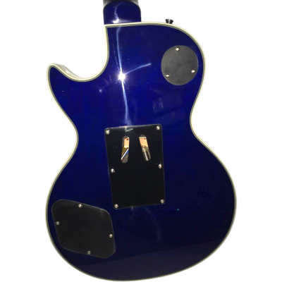 Custom Crown 1960 Blue Quilted Maple Top Slim Tapered Neck Profile Floyd Rose Tremolo Guitar - Image 3
