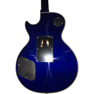 Custom Crown 1960 Blue Quilted Maple Top Slim Tapered Neck Profile Floyd Rose Tremolo Guitar - Image 4