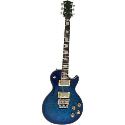 Custom Crown 1960 Blue Quilted Maple Top Slim Tapered Neck Profile Floyd Rose Tremolo Guitar - Image 6