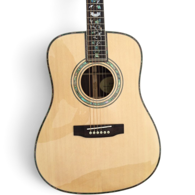 Custom Vertex D45S 1833 Natural Solid Spruce Top Acoustic Electric Guitar Fishman Pickups