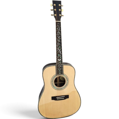 Custom Vertex D45S 1833 Natural Solid Spruce Top Acoustic Electric Guitar Fishman Pickups - Image 4