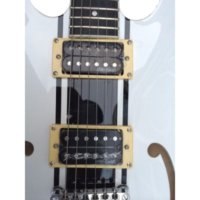 Custom Crown AVA ES333 Tom DeLonge Alphine White Semi Hollow 6 String Guitar - Image 2