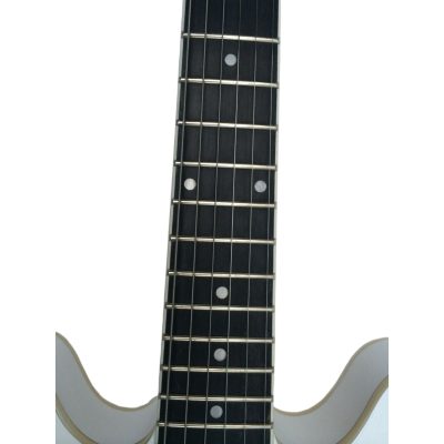 Custom Crown AVA ES333 Tom DeLonge Alphine White Semi Hollow 6 String Guitar - Image 4