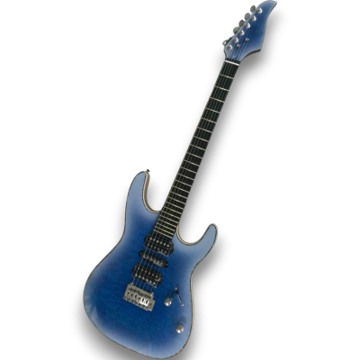 Custom Magnitude Standard Guthrie Faded Trans Whale Blue Burst Electric Guitar - Image 3