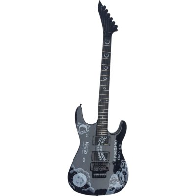 Custom Obsidian Kirk Hammett KH2 Ouija Board Black Good Bye Graphics Guitar - Image 3