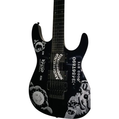 Custom Obsidian Kirk Hammett KH2 Ouija Board Black Good Bye Graphics Guitar