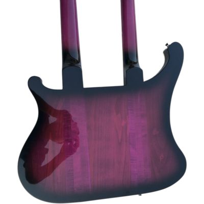 Custom Nova 4080 Purpleglo Geddy Lee Double Neck Black 4 String Bass 12 String Guitar - Image 2