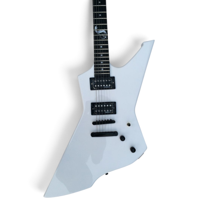Custom Obsidian James Hetfield Snakebyte Snow White Electric Guitar